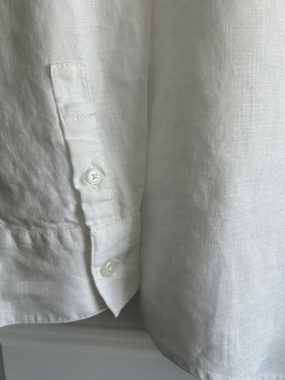 Quince white European linen shirt - Picture 2 of 5